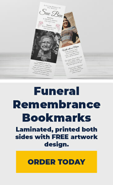 funeral remembrance bookmarks