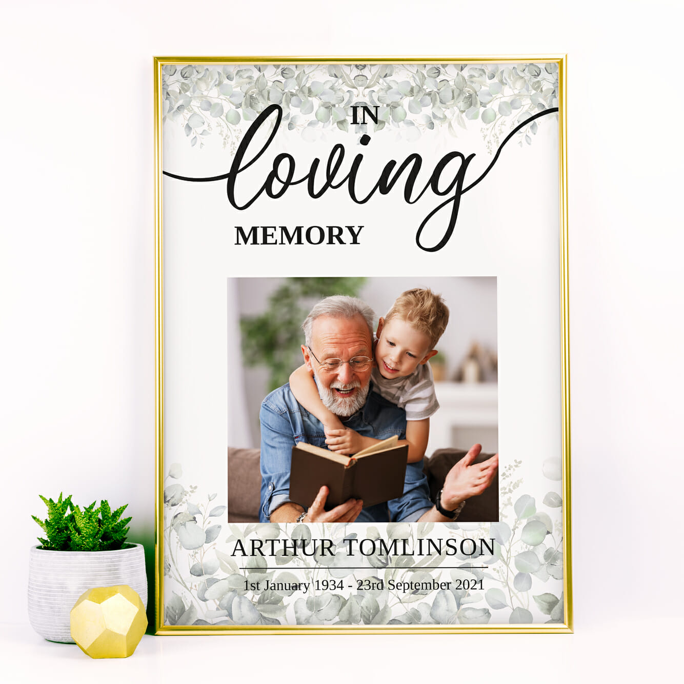 Funeral memory board  50