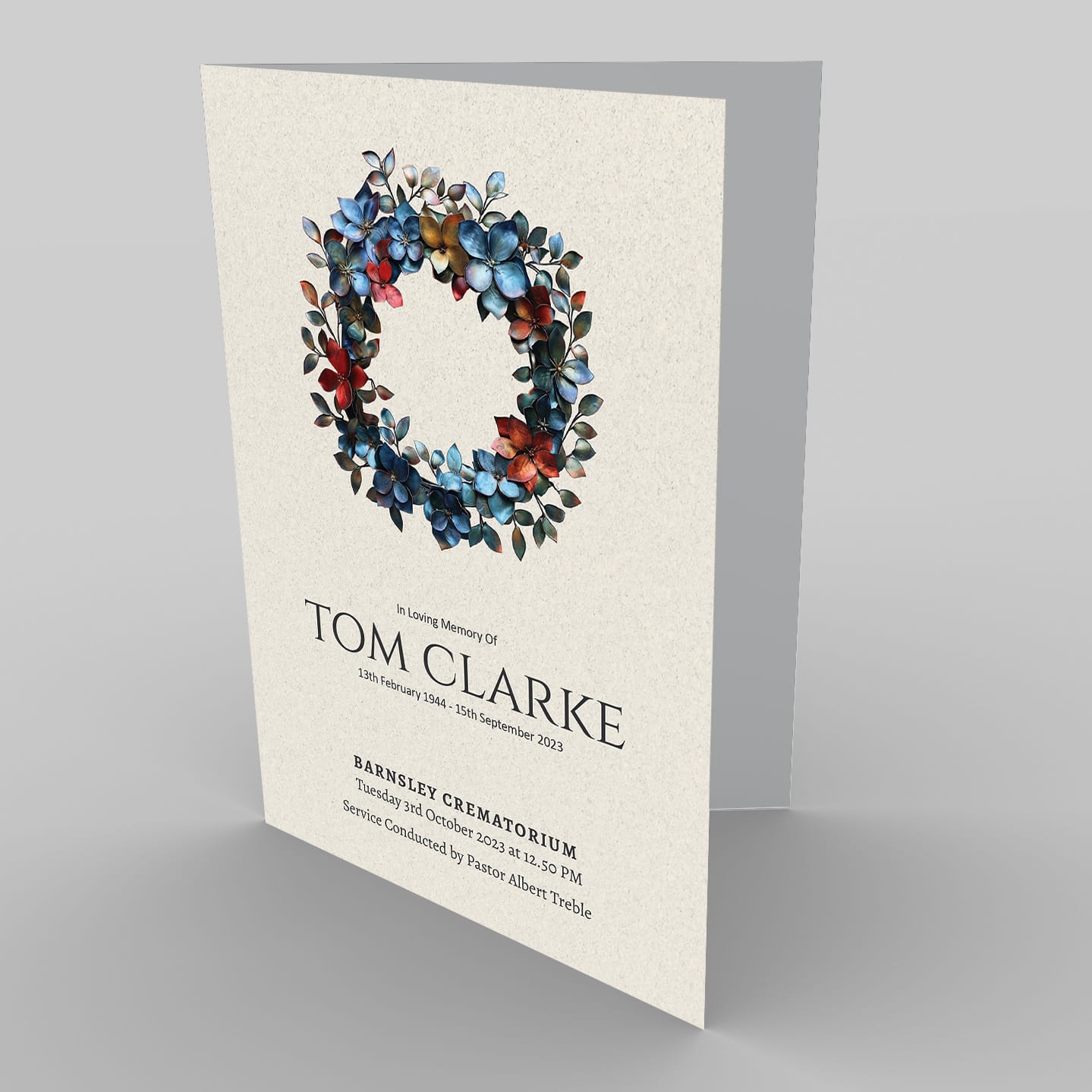 Red Blue Wreath Design