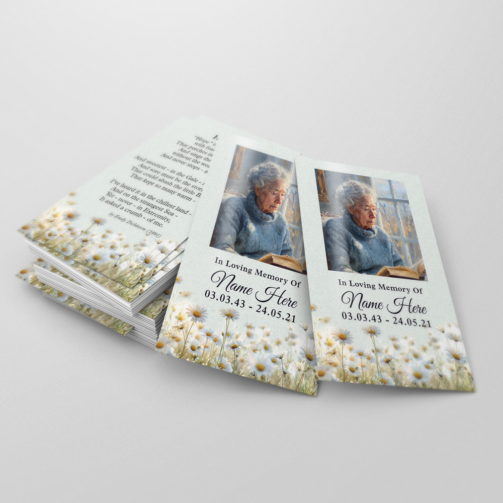 Daisy Remembrance memorial card