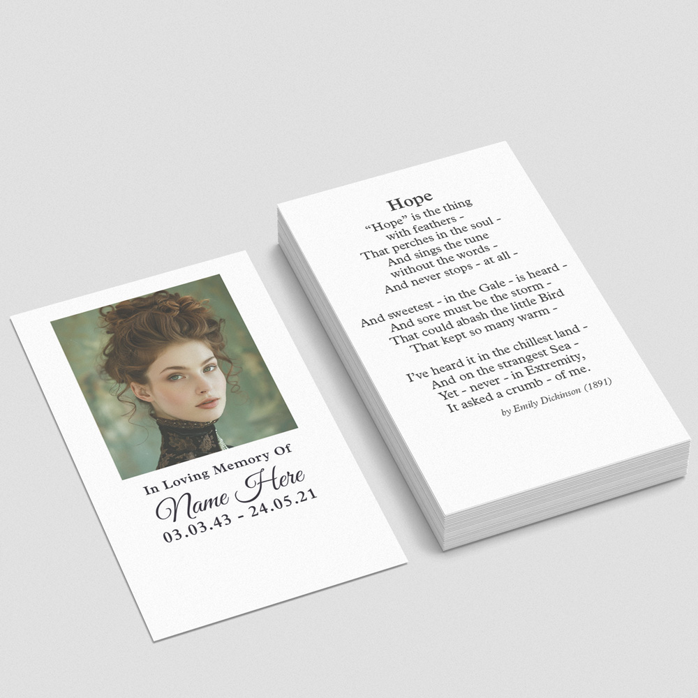 In Memory Bold memorial card