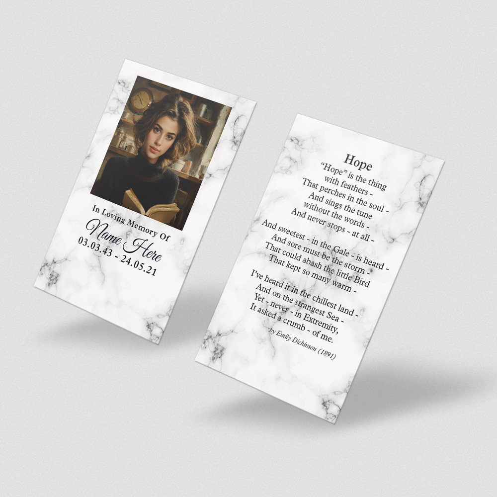 Marble Classic memorial card