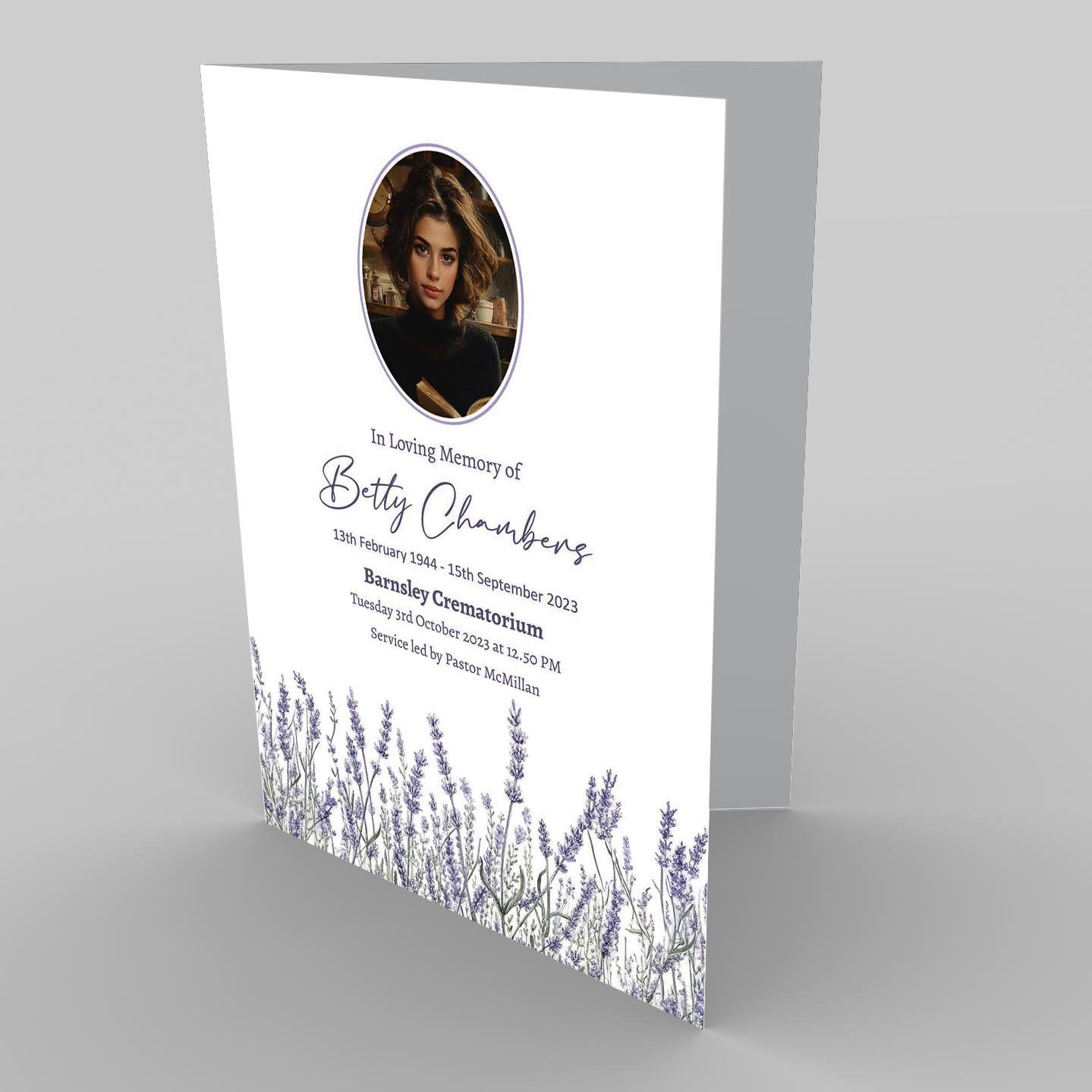 Lavender Fields Funeral Order of service
