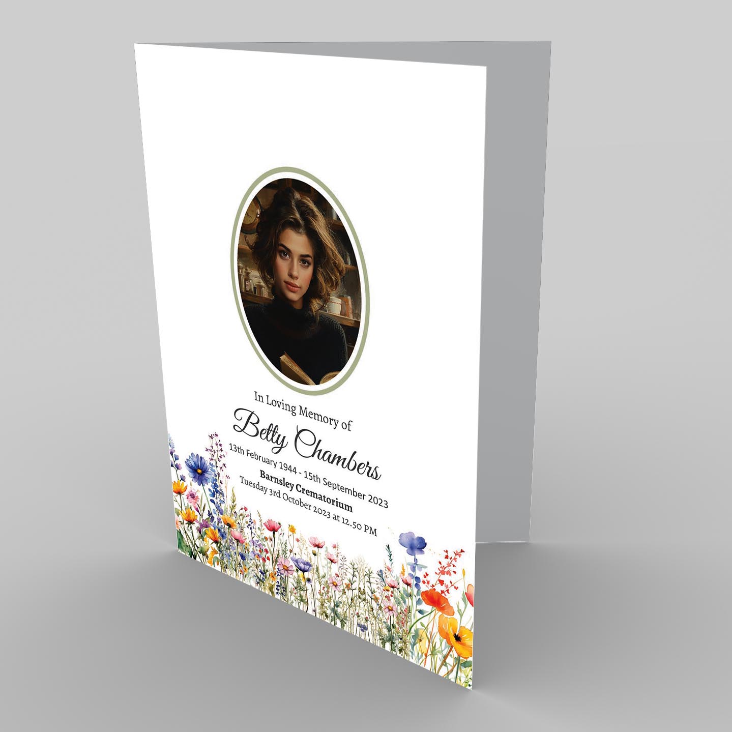 Spectrum Watercolours Funeral Order of service