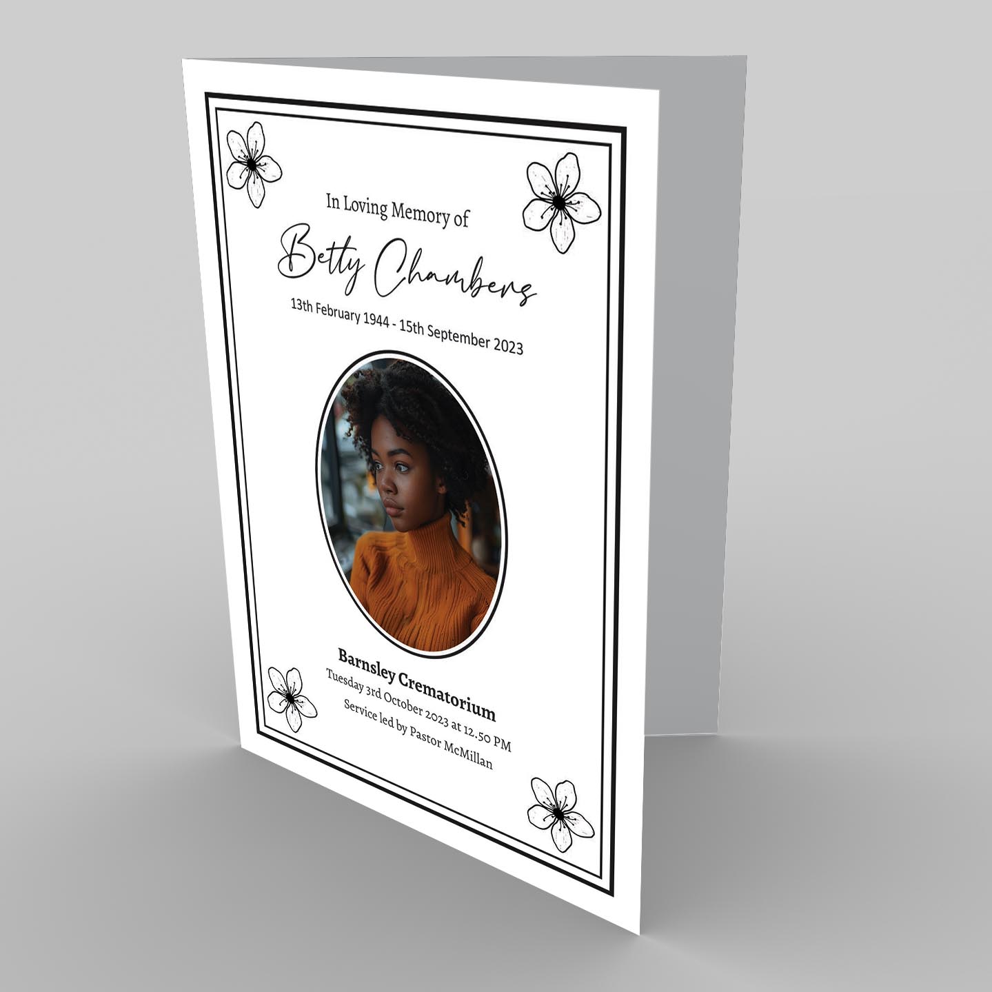 Elegant Frame Order of service