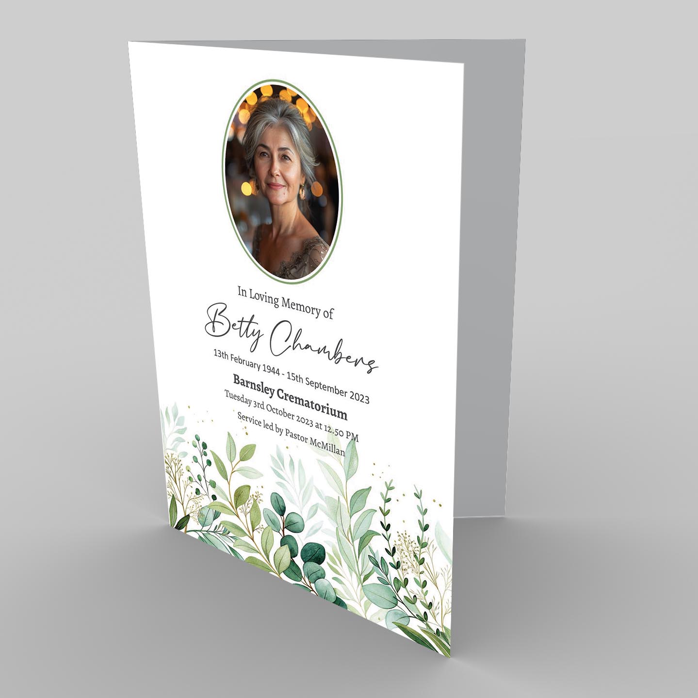Graceful Greenery Order of service