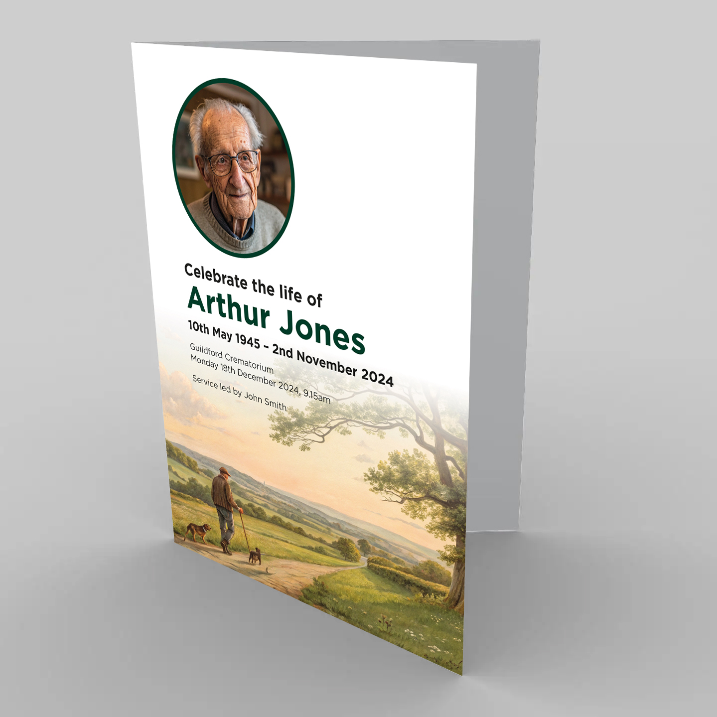 Forever Walking Funeral Order of Service Template