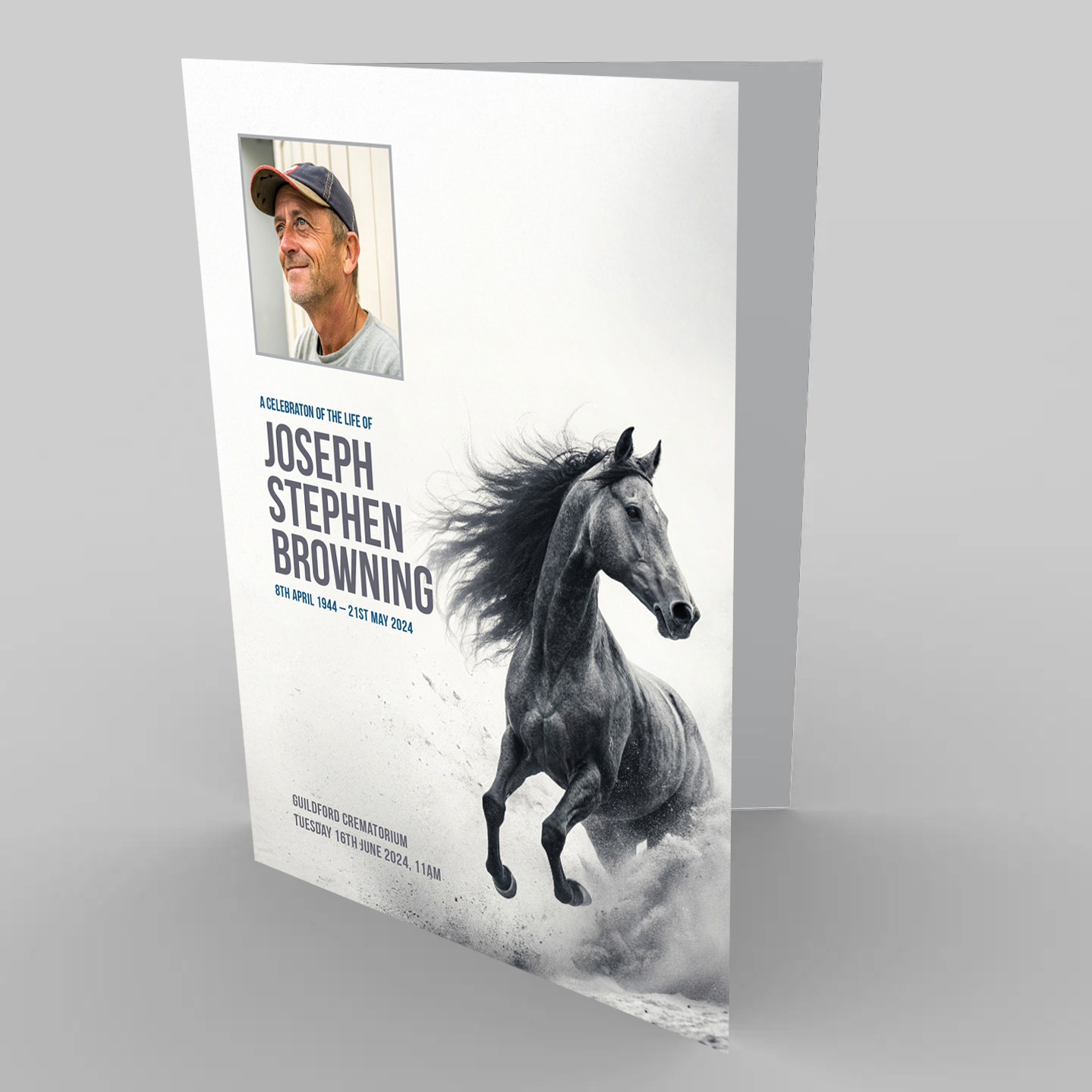 Majestic Horses Funeral Order of Service Template
