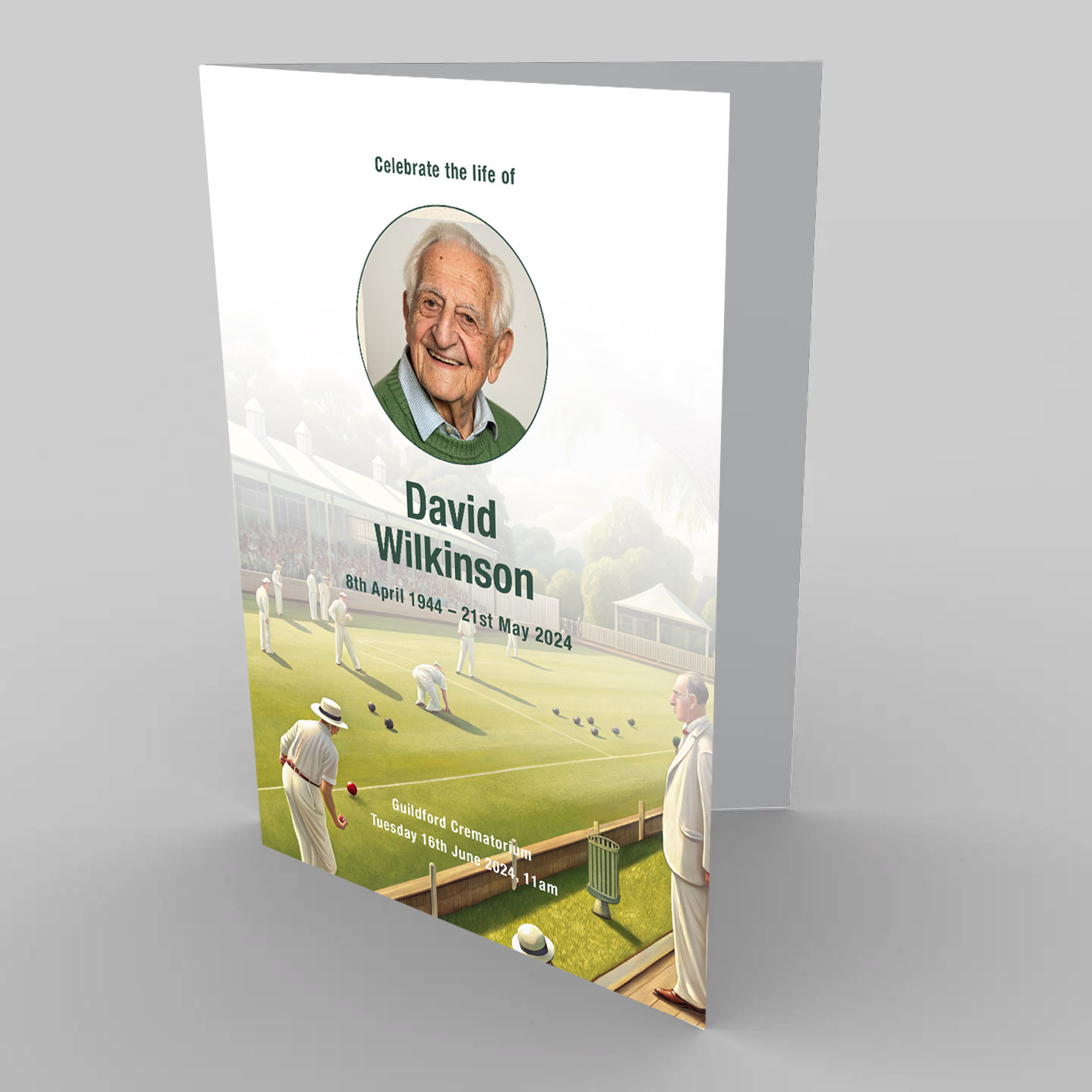 Bowls Funeral Order of Service Template