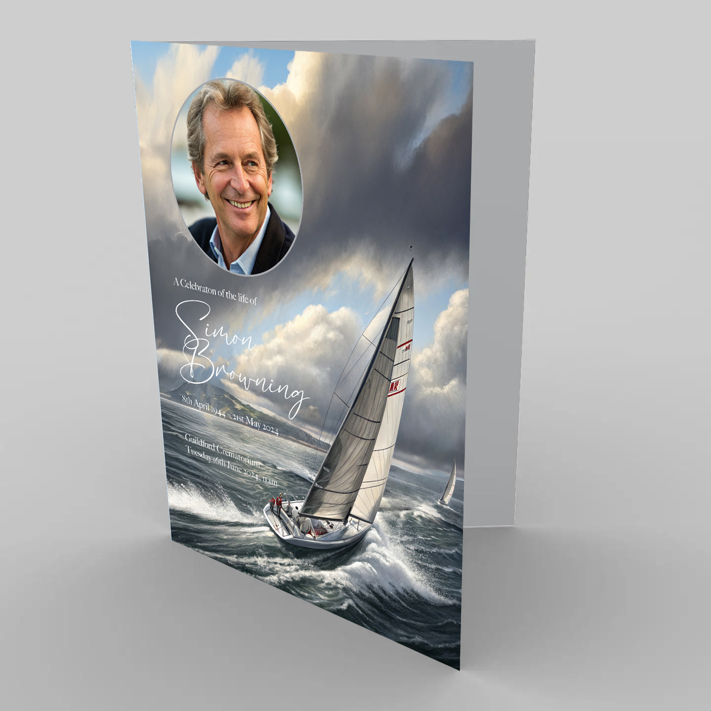 Racing Yachts Funeral Order of Service Template