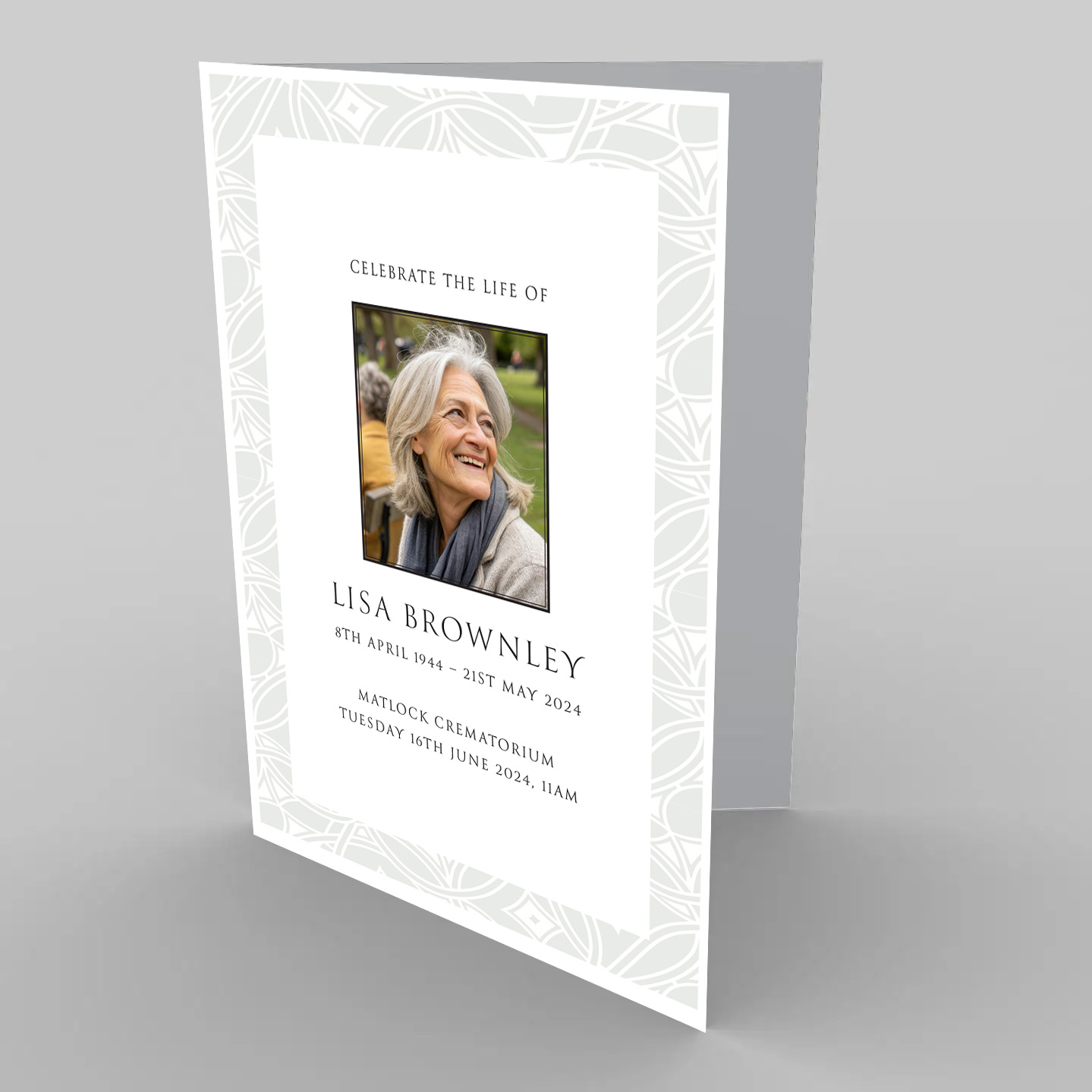Grey and White Oval Template
