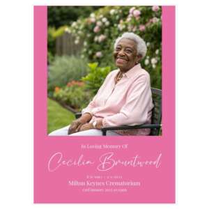 Colourful funeral order of service template options, select a colour to reflect the preferences of your loved one.