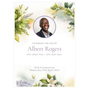Floral funeral order of service example