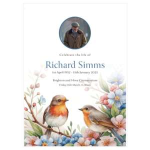 Nature inspired funeral order of service example