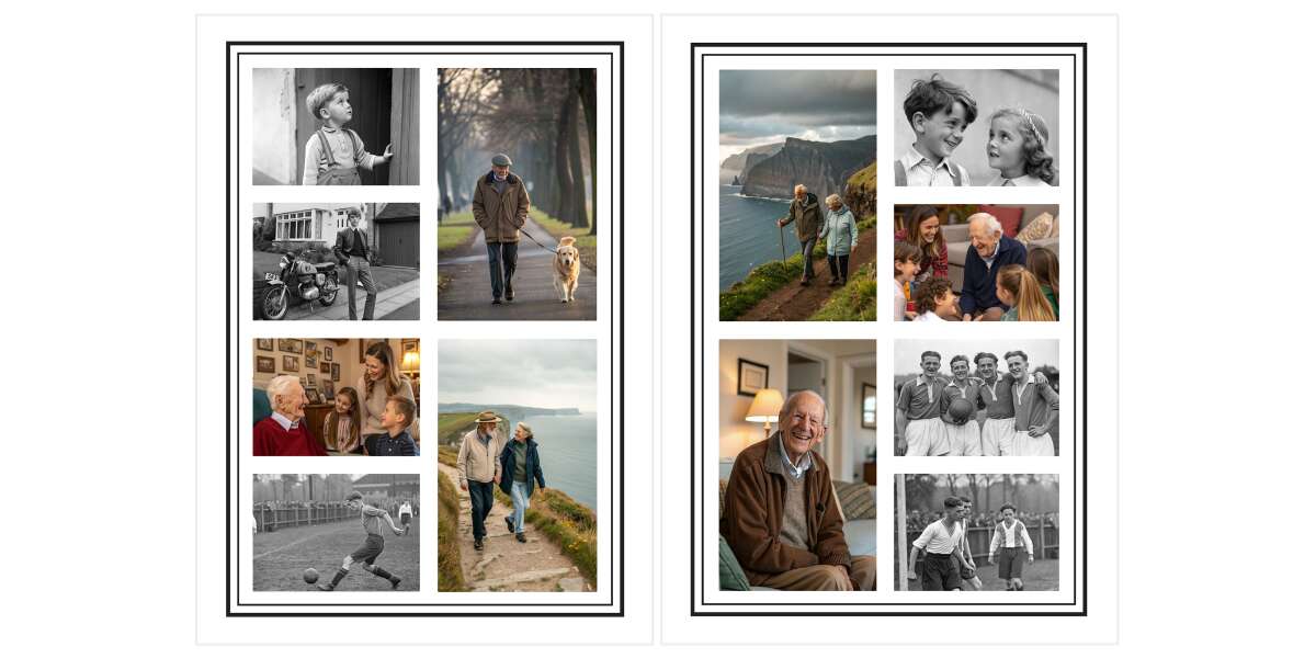 Example order of service inner pages - photo montage