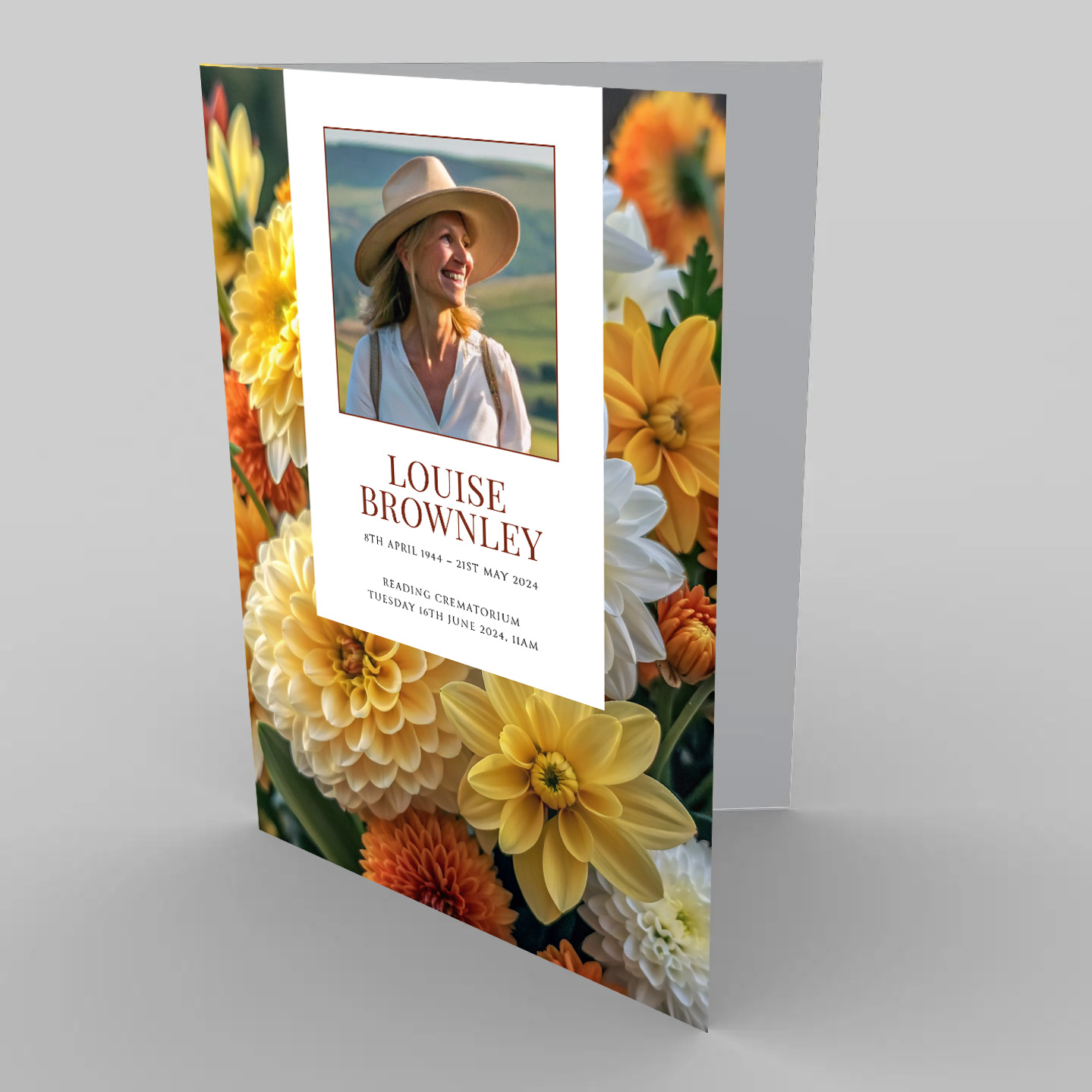 Chrysanthemum Collection - Funeral order of service template.