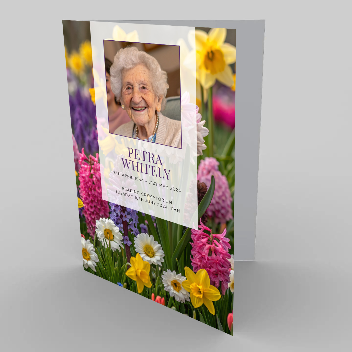Spring Flower Collection - Funeral Order of Service Template