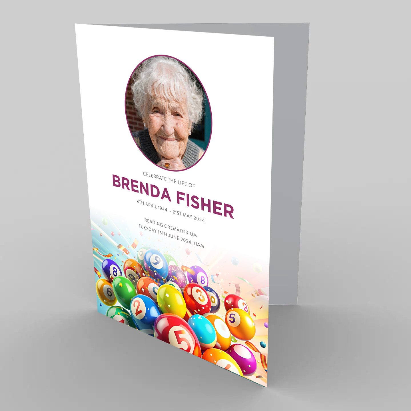 Bingo Winner Funeral Order of Service